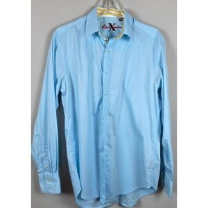 Robert‎ Graham Mens Light Blue Long Sleeve Button Down Shirt Size M